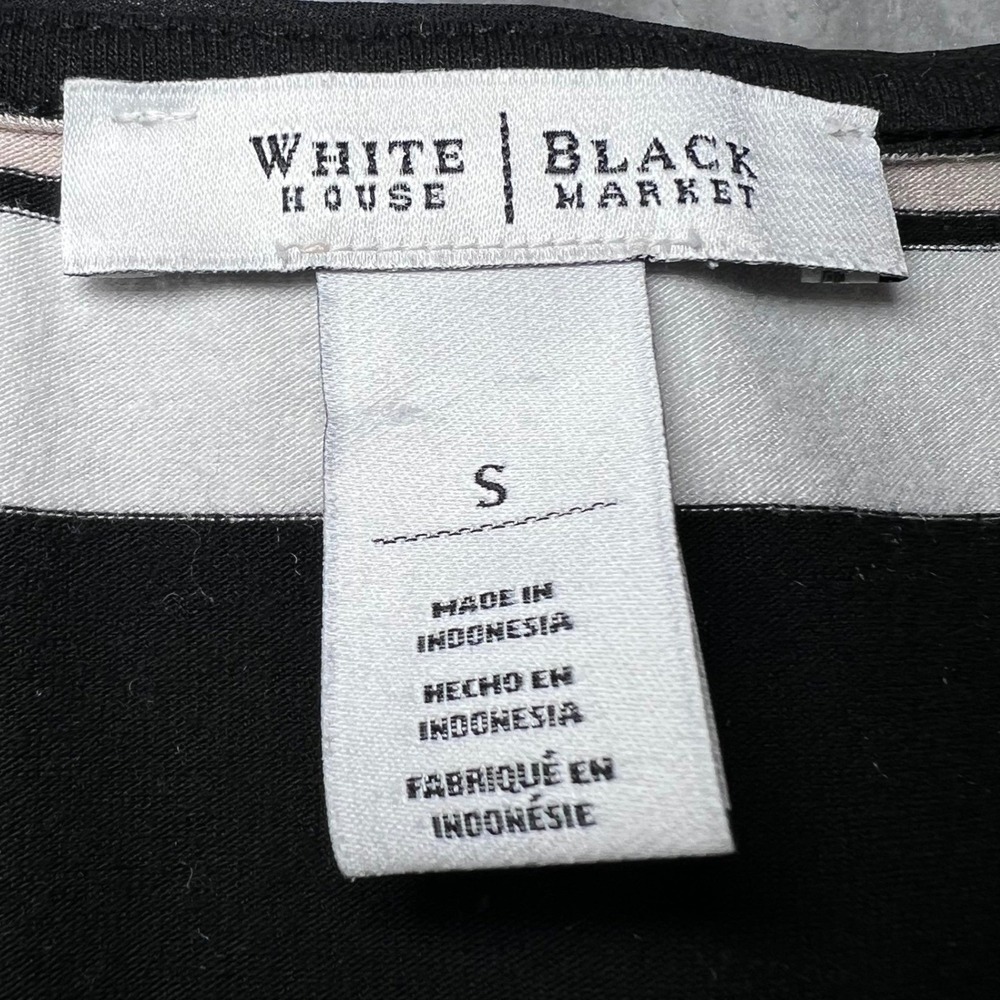 White House Black Market‎ Womens Size Small Striped Layered Tank Top Neutral - Picture 4 of 10